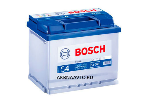 Аккумулятор автомобильный BOSCH Silver S4 60 А/ч. Оп яп. 0092S40240