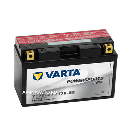 Аккумулятор для мотоцикла VARTA Funstart AGM Варта YT7B-4 YT7B-BS
