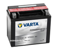 Аккумулятор для мотоцикла VARTA Funstart AGM Варта YTX12-4 YTX12-BS