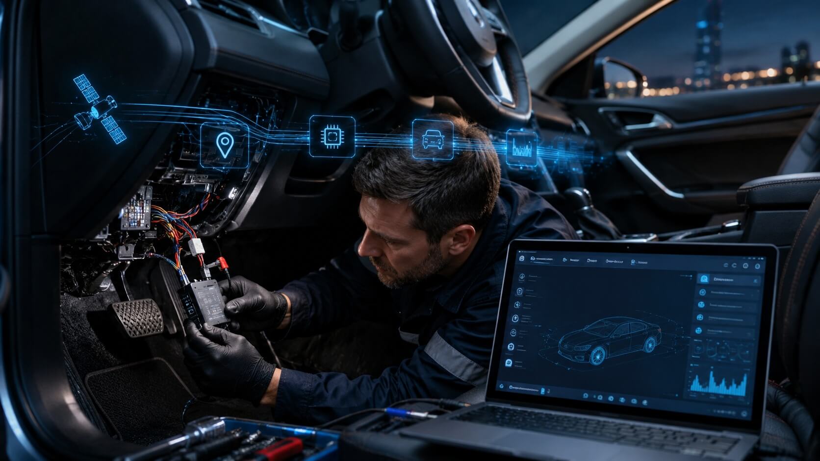 Установка GPS-ГЛОНАСС трекера и подключение к CAN