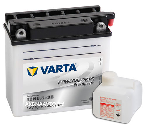 Аккумулятор для мотоцикла VARTA Funstart Freshpack  Варта 12N5.5-3B