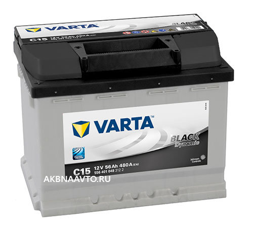 Аккумулятор автомобильный VARTA Black D 56 п.п. C15