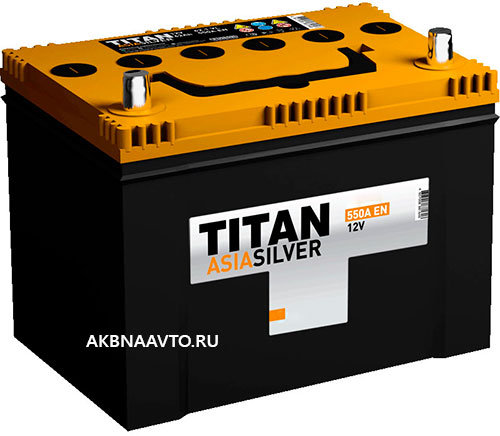 Аккумулятор автомобильный Титан Asia Silver 6СТ-77 о.п.