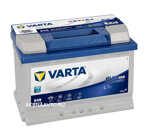 Аккумулятор автомобильный VARTA Start-Stop EFB 570500065 70 А/ч о.п E45