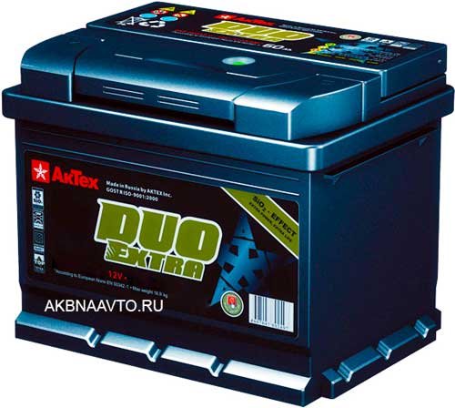Аккумулятор автомобильный DUO EXTRA 6СТ-60 VLЗ